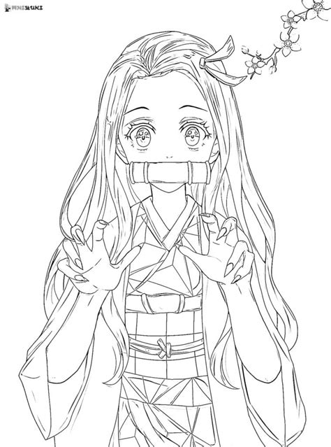 Lovely Nezuko Coloring Pages Nezuko Coloring Pages P Ginas Para