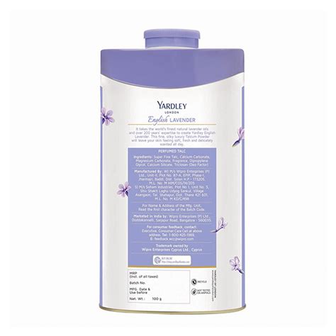 Buy Yardley London Perfumed Talcum Powder English Lavender 100 Gm