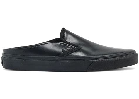 Vans Classic Slip On Mule Leather Black Womens Vn04ktl3b Us