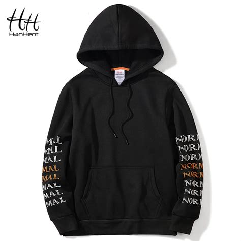 Hanhent 2018 Fashion Fleece Thick Mens Hoodie Black Autumn Winter