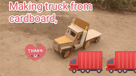 How To Make Truck Using Cardboard Youtube