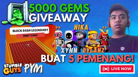 MABAR GIVEAWAY BLOCK DASH LEGENDARY SISA 3 HARI Stumble Guys