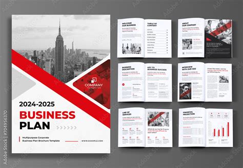 Business Plan Template Layout Stock Template | Adobe Stock