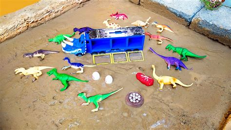 Lots Of Dinosaurs Stuck In Mud Dino Fun Toys Collection Jurassic