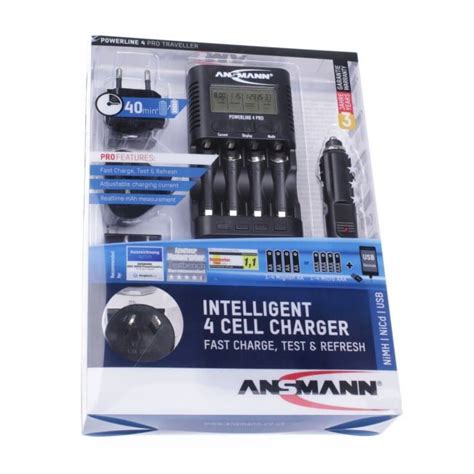 Ansmann Powerline 4 Pro Traveller Including 4 X Aa Max E Pro Batteries Dm Music Ltd