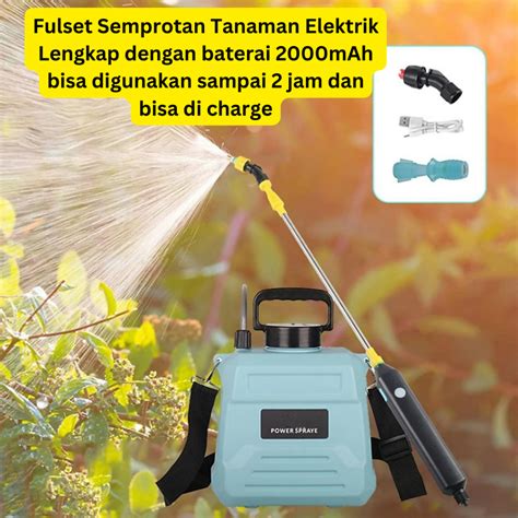 Jual Fulset Semprotan Tanaman Elektrik Lengkap Dengan Baterai 2000mAh