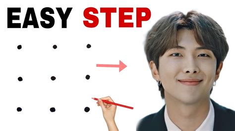 How To Draw Bts Rm Drawing Step By Step Bts Rm Drawing Youtube