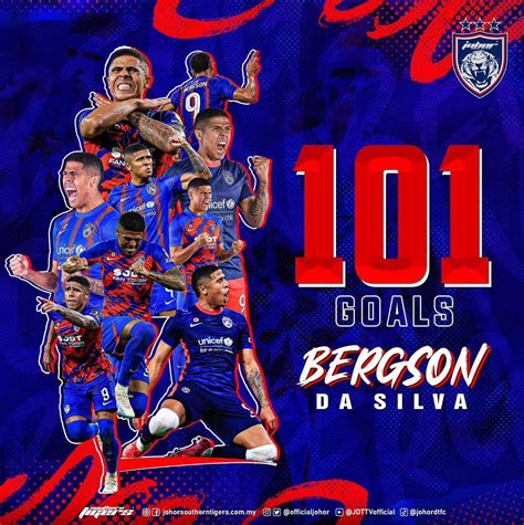 Bergson Pemain Pertama JDT Jaringkan 100 Gol Football Tribe Malaysia