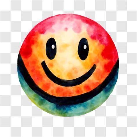 Download Colorful Smiley Face Art Piece PNG Online - Creative Fabrica