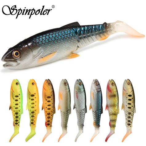 Spinpoler Artificial Soft Fishing Lures Silicone Shad Worm Bass