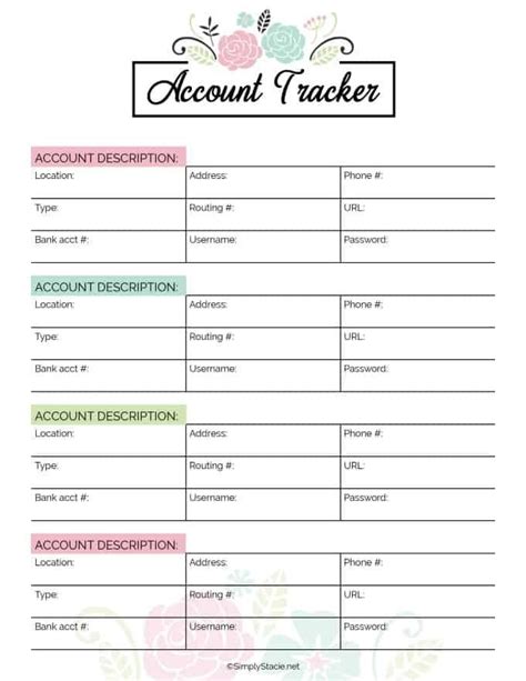 Financial Planner Printable | Francesco Printable