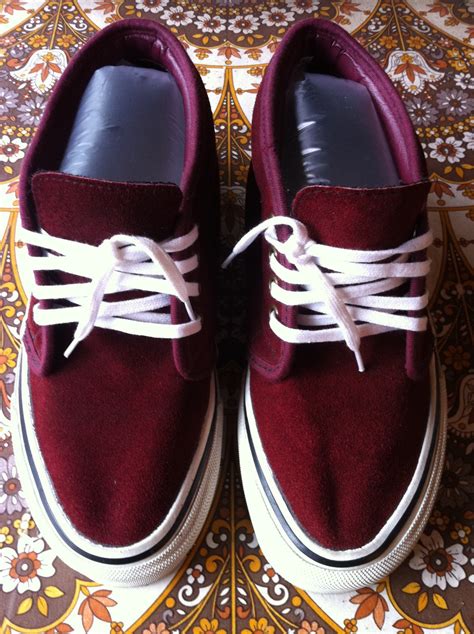 Theothersideofthepillow Vintage Vans Burgandy Suede Chukka Boot Style