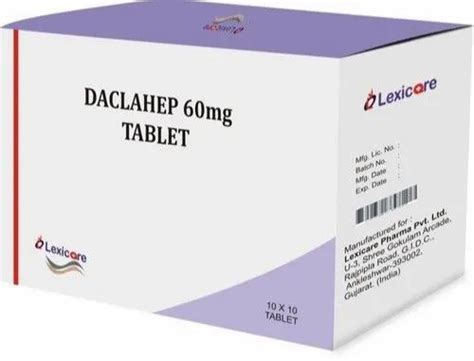 Daclahep Mg Tablet Daclatasvir Mg Hetero Drugs Ltd Prescription