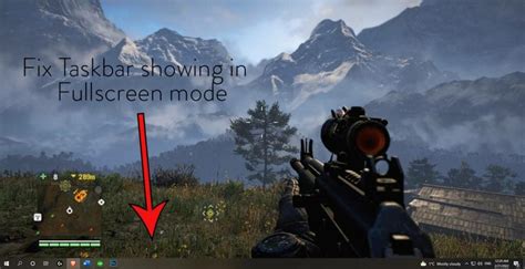 Fix Taskbar Showing In Fullscreen In Windows Solution