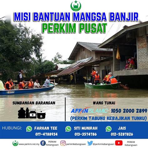 Perkim Pusat Bergerak Aktif Dalam Misi Bantuan Mangsa Banjir Di