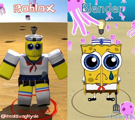 I Made A Spongebob Character In Roblox And I Remade It In Blender3d In