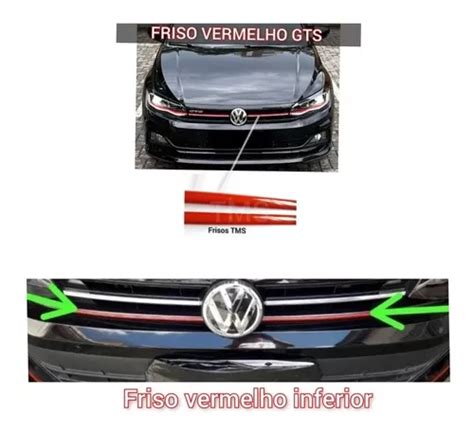 Polo E Virtus Friso Vermelho Da Grade Modelo Gti E Gts Parcelamento