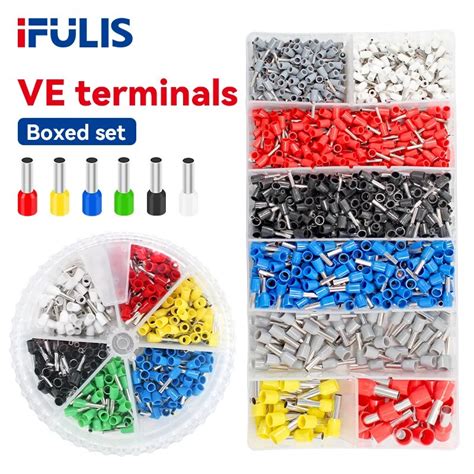 800 1200PCS Boxed VE Terminals Kit Tubular Crimp Terminal Electrical