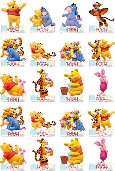 Jual Winnie The Pooh 2 Stiker Label Nama Cute Di Lapak Glory Shop