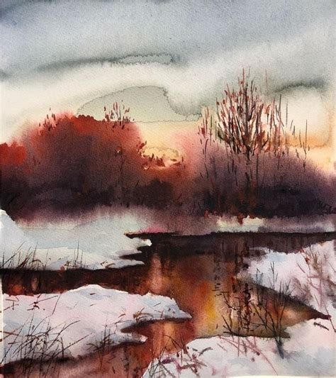 Winter Tire Weather By Bjorn Bernstrom Watercolor