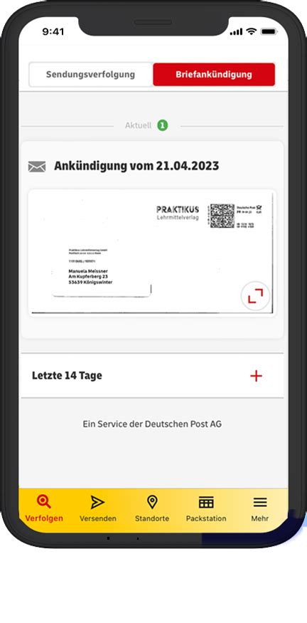 Briefankündigung App Wissen Welche Briefe Heute Kommen Deutsche Post