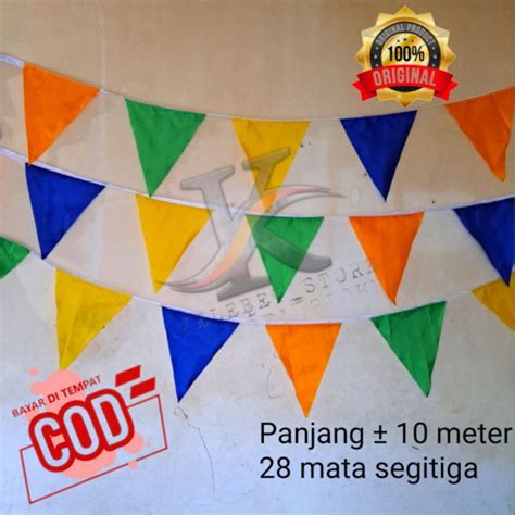 jual bendera segitiga warna warni shopee indonesia
