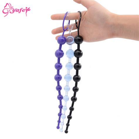 Sex Anal Toys For Women Anal Beads Butt Plug Vibrator With Pull Ring 10 Beads Dildo