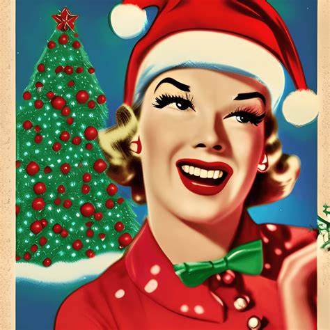 Retro Christmas Images 1950s Vintage Christmas · Creative Fabrica