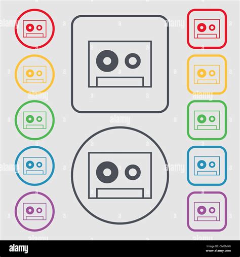 Ic Ne De Signe De La Cassette Cassette Audio Symbole Symboles Sur Les