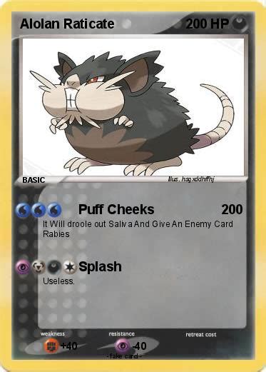 Pokémon Alolan Raticate 2 2 - Puff Cheeks - My Pokemon Card