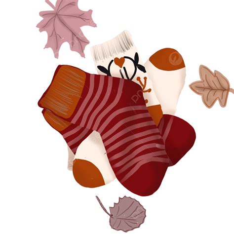 Cozy Socks With Autumn Theme Cozy Socks Autumn Png Transparent