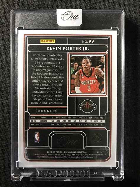 Panini One And One Kevin Porter Jr Holo