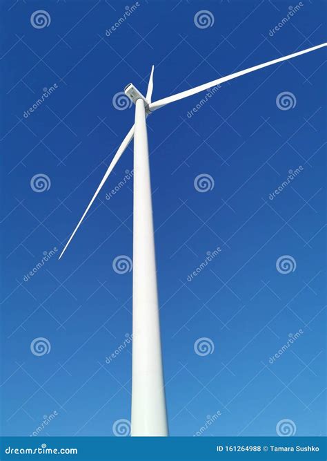 Windmill On Blue Sky Background Stock Photo Image Of Blue Climte