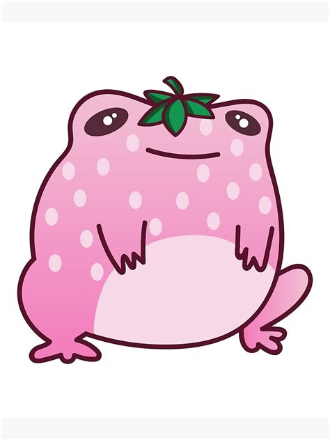 Strawberry Frog Art Print By Saad98 Redbubble