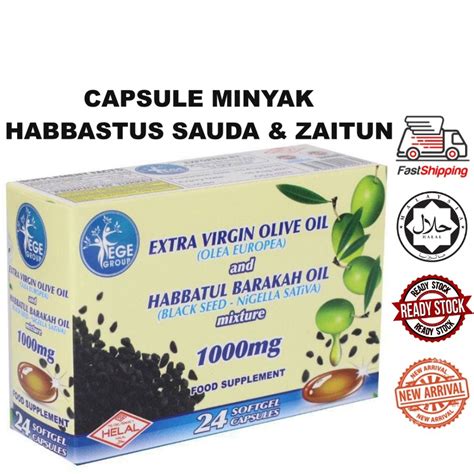 Kapsul Ege Extra Minyak Zaitun Dan Habatul Sauda 1000mg Ege Extra