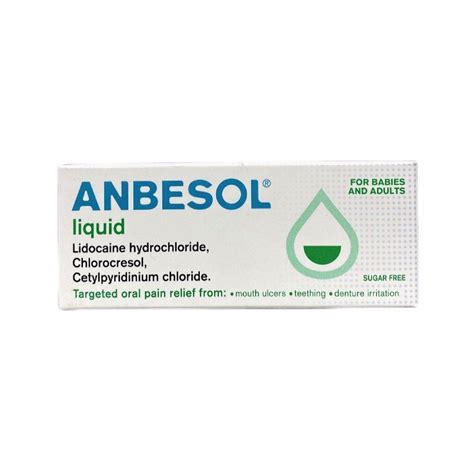 Anbesol Liquid 10ml: Top Choice for Effective Oral Pain Relief ...