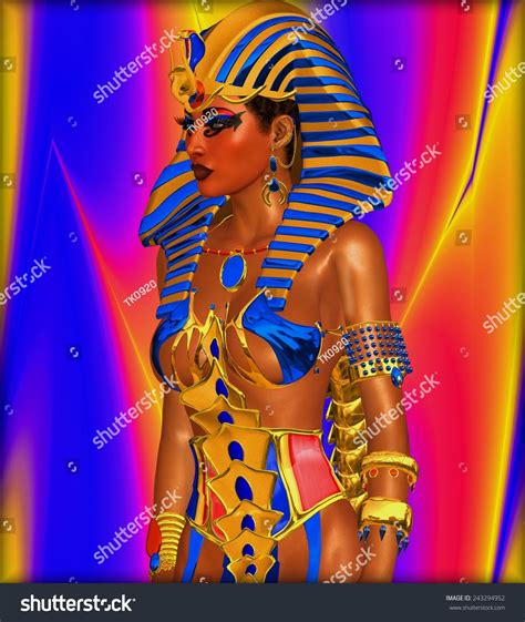 Cleopatra Any Egyptian Woman Pharaoh Modern Stock Illustration ...