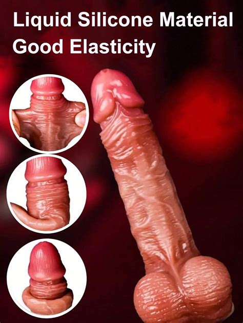 Realistic Female Penis Silicone Sliding Foreskin Dildo Dildo With