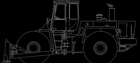 Tractor With Front End Dozer DWG Block For AutoCAD Designs CAD