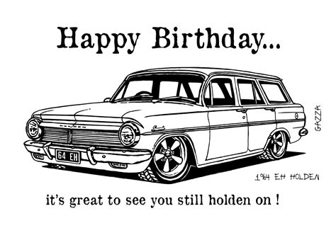 EH Holden Wagon Birthday Card - Etsy