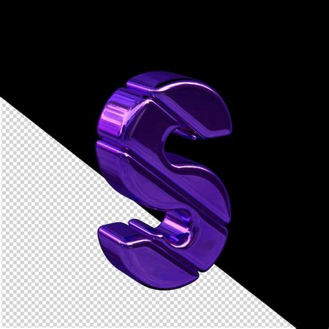 Bloc Diagonal Violet Symbole D Vue Depuis La Lettre Gauche S Psd Premium