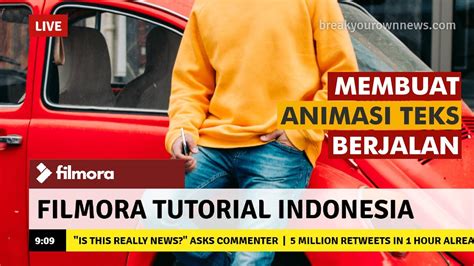 Cara Membuat Teks Berjalan Running Text Seperti Di TV Filmora