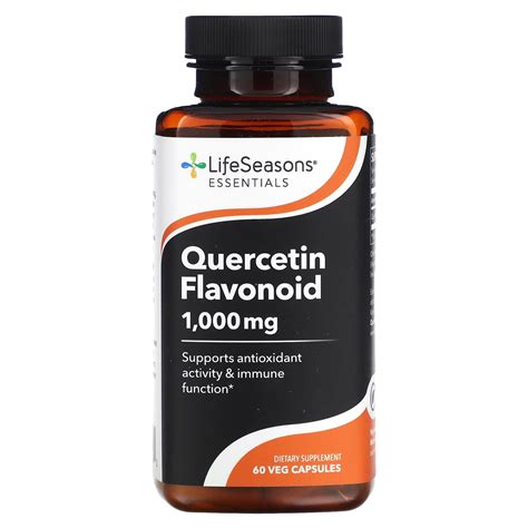 Lifeseasons Quercetin Flavonoid 1000 Mg 60 Veg Capsules 500 Mg Per