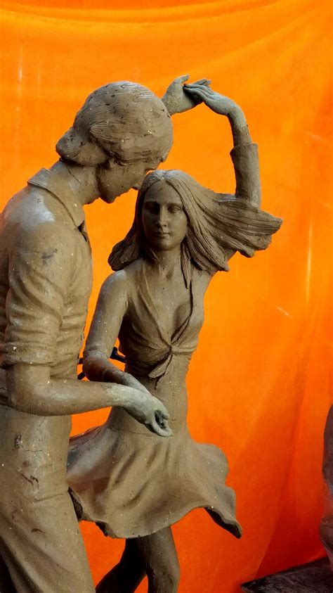 Clay Model Heres To You Sculpture Dancing Couple Eddy Adriaens