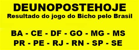 Deu No Poste Resultado Jogo Do Bicho Hoje O Rolo Not Cias