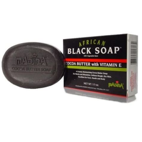 Madina African Black Soap Cocoa Butter Wvitamin E