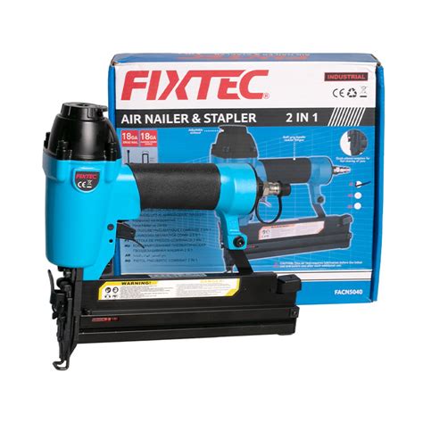 Fixtec 2 In 1 Combo Pneumatic Gun Air Tools 50mm 18 Gauge Adjustable