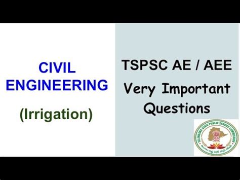 Tspsc Telanganajobs Tspsc Aee Ae Examinations Model Questions Civil