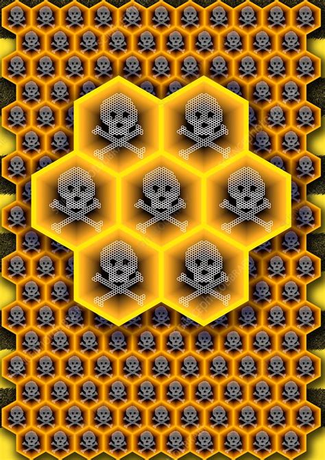 Bee colony collapse disorder, artwork - Stock Image - C004/5104 ...