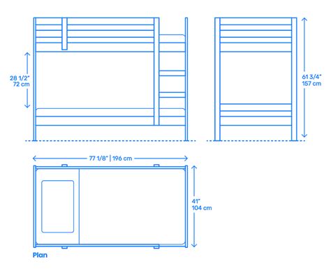 Ikea Mydal Bunk Bed Dimensions And Drawings Dimensions Guide